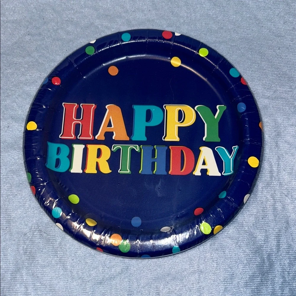 Happy Birthday Party Set Contains Cups Napkins Banner Balloons Candles Cutlery